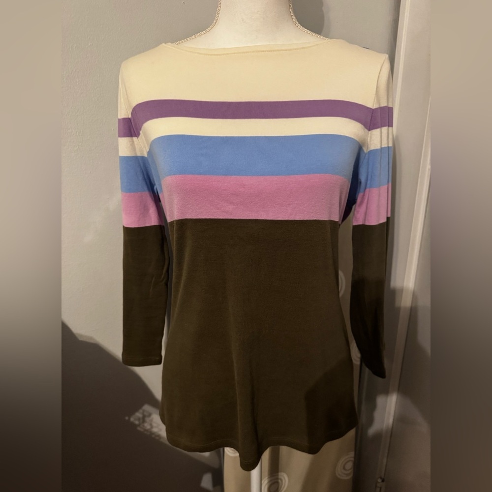 Talbots Cream Cotton Tee